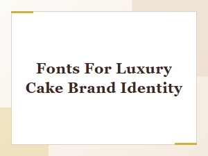 Serif Elegance: Luxury Cake Brand Fonts